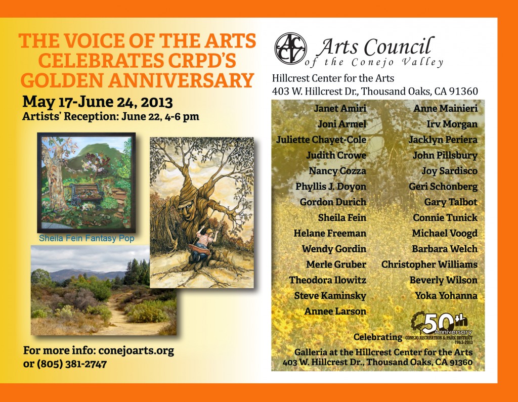 Sheila Fein Fantasy Pop and People Sketchers Exhibit at the Hillcrest Center for the Arts in TO